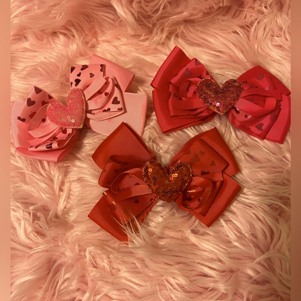 Cute hair bows set of 3 for 8.00
